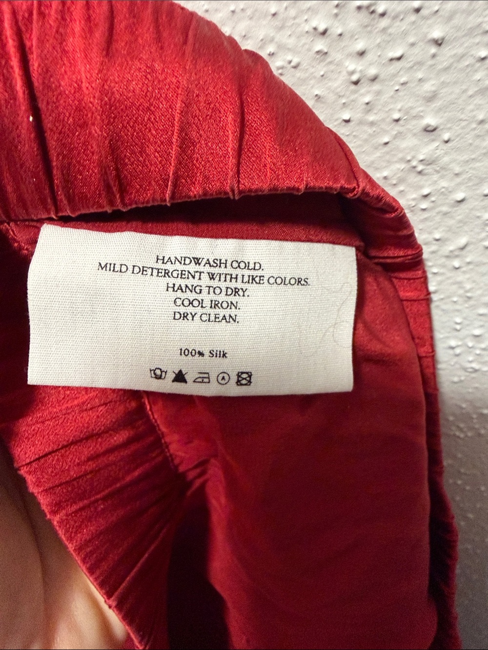 Cozy Earth Red Satin Drawstring Shorts - Picture 4 of 4